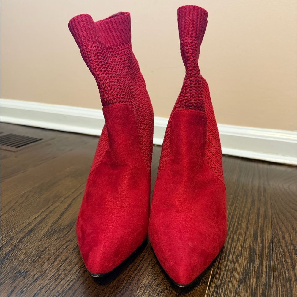 Catherine Malandrino Red Heeled Boots